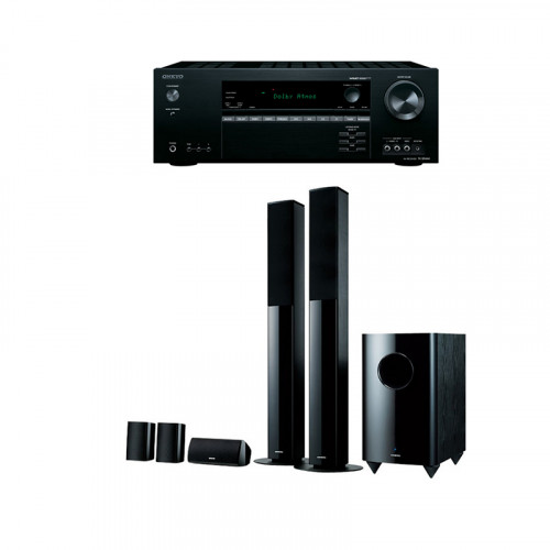 Receiver AV Onkyo TX-SR444 + Sistem Boxe 5.1 Onkyo SKS-HT728