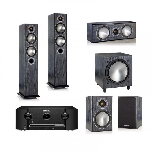 Receiver AV Marantz SR5013 + Boxe podea Monitor Audio Bronze 5 + Boxa centru Monitor Audio Bronze Centre + Subwoofer Monitor Audio Bronze W10 + Boxe Monitor Audio Bronze 1