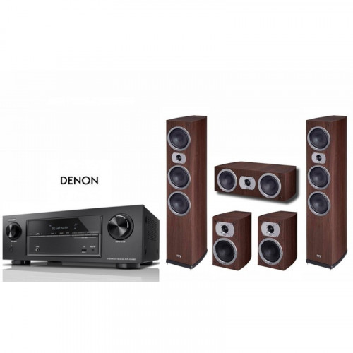 Receiver AV Denon AVR-X1500H + 5.0 Pack Boxe Heco 702 + 202 + Center 102