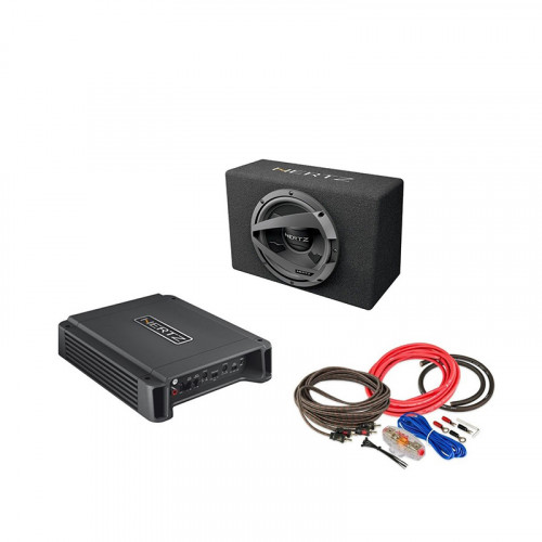 PACHET SUBWOOFER AUTO HERTZ DBX 25.3 + AMPLIFICATOR HERTZ HCP 2 + KIT DE CABLURI COMPLET