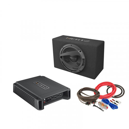 PACHET SUBWOOFER AUTO HERTZ DBX 30.3 + AMPLIFICATOR HERTZ HCP 2 + KIT DE CABLURI COMPLET