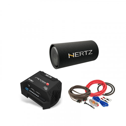 PACHET SUBWOOFER AUTO HERTZ DST 30.3B + AMPLIFICATOR STETSOM IR 280.1 + KIT DE CABLURI COMPLET
