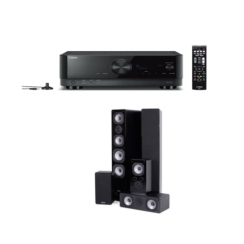 RECEIVER AV YAMAHA RX-V4A + Boxe Podea Dynavoice Challenger M-65 EX V.4 + Boxa Centru DYNAVOICE Challenger C-5 EX (v.4)  + Boxe Raft Dynavoice Challenger S-5 EX V.4
