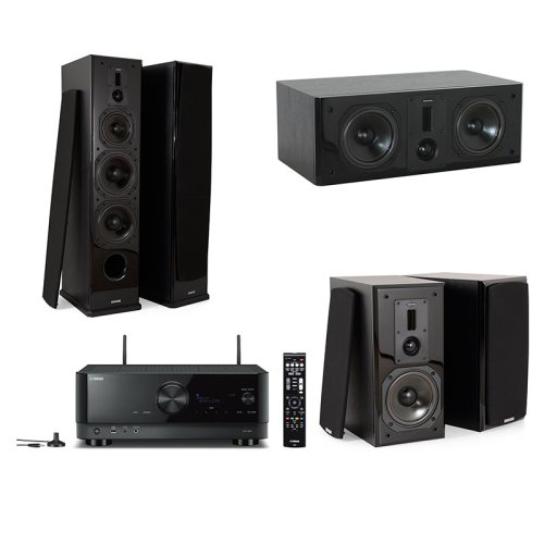 Boxe podea Dynavoice Definition DF-8 II + Boxa Centru Dynavoice Definition DC-5 + Boxe Raft Dynavoice Definition DM-6 II + RECEIVER AV YAMAHA RX-V6A