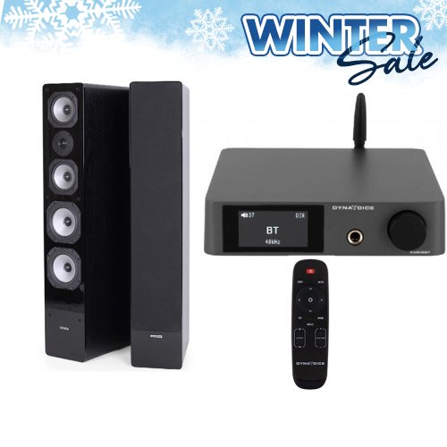 Amplificator stereo Dynavoice CA802BT cu Bluetooth + Boxe Podea Dynavoice Challenger M-65 EX V.4