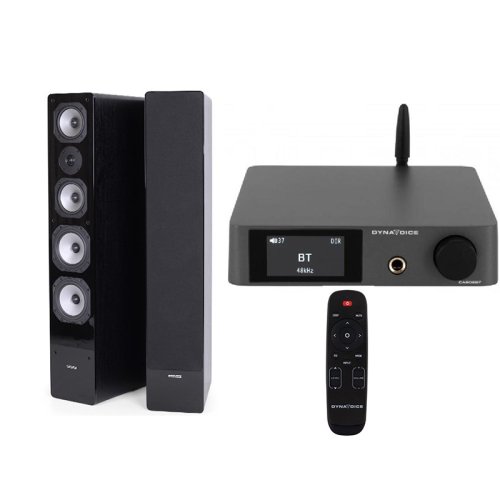 Amplificator stereo Dynavoice CA802BT cu Bluetooth + Boxe Podea Dynavoice Challenger M-65 EX V.4