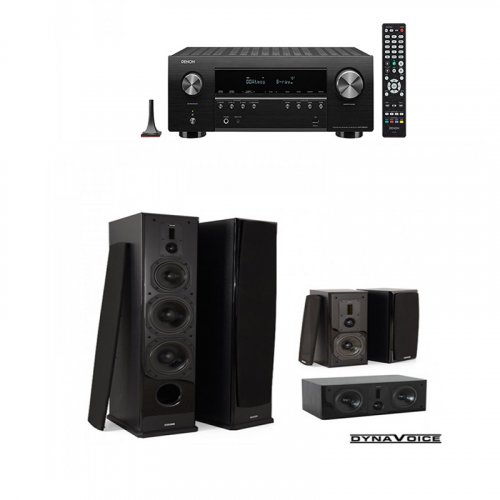 Boxe podea Dynavoice Definition DF-8 + Boxa Centru Dynavoice Definition DC-5 + Boxe Raft Dynavoice Definition DM-6 + RECEIVER AV DENON AVR-S960H