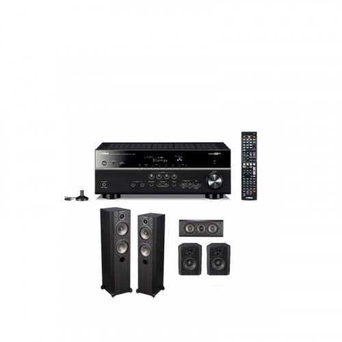 Receiver Yamaha Rx-V377 +  Boxe Wharfedale Vardus VR-300 5.0 Pack