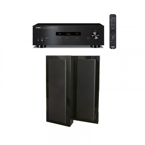 Amplificator Yamaha A-S201 + Boxe perete DLS Flatbox Slim Large