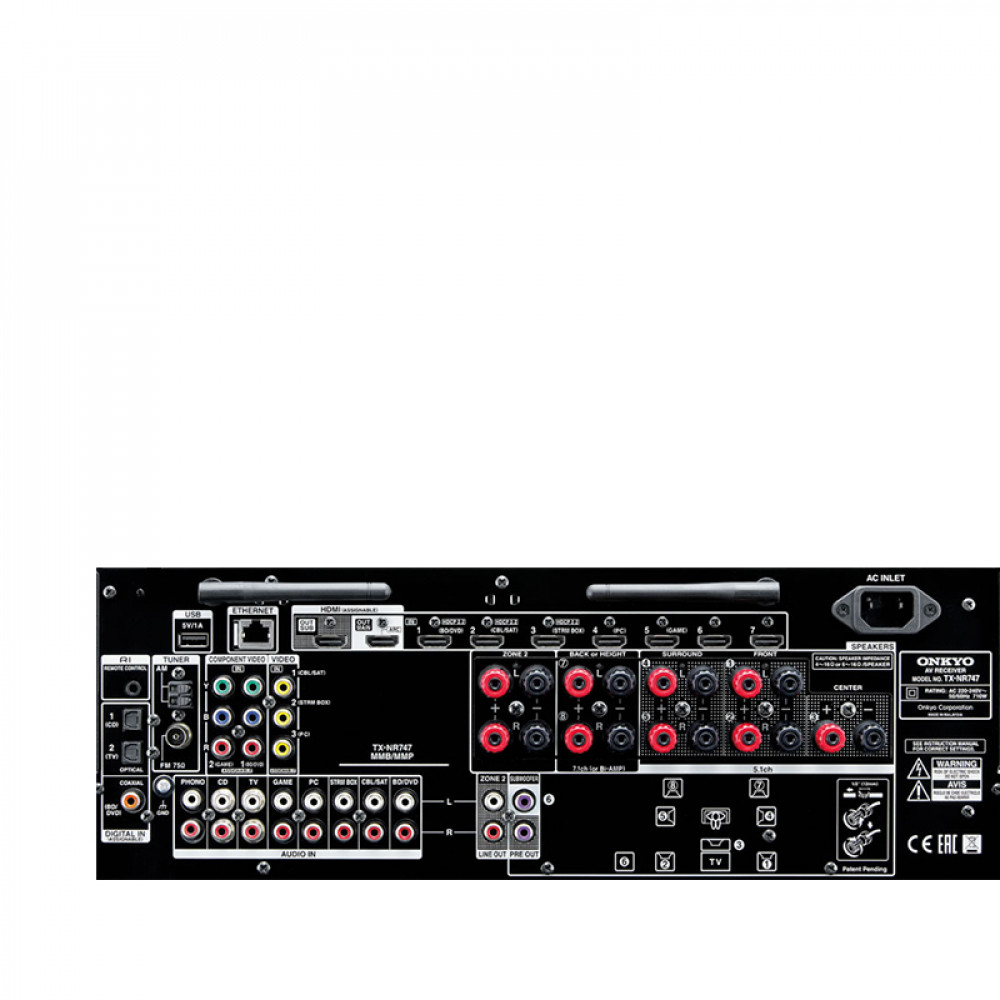 Receiver AV  Onkyo TX-NR747