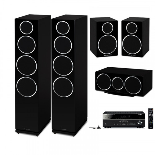 Boxe Wharfedale Diamond 240 + Boxe Wharfedale Diamond 210 + Boxa Wharfedale Diamond 220C + Receiver Yamaha RX-V481